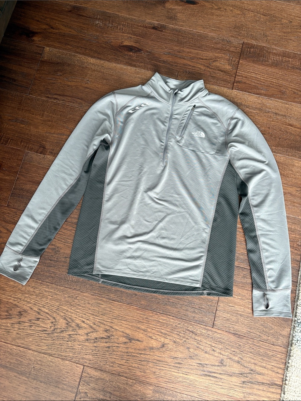 The North Face Men's Light Gray Half-Zip Performance Jacket - Flight Series